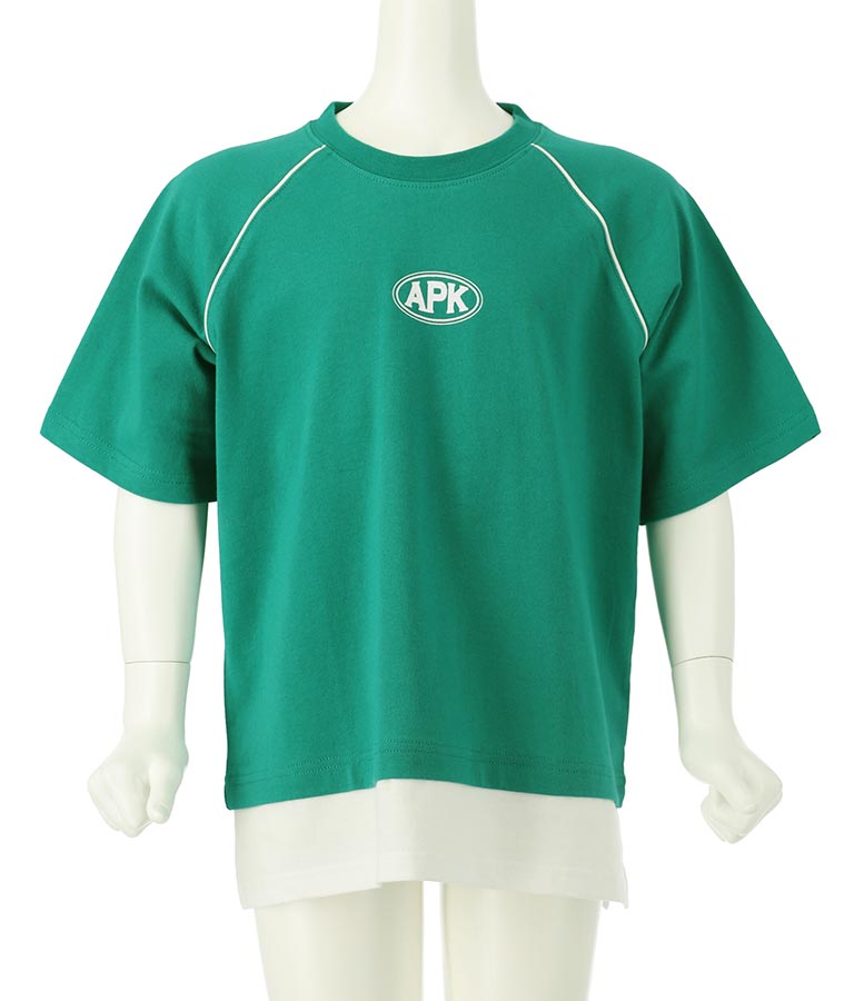 カラー パイピング ラグラン Tシャツ 【セットアップ着用可】 423-3312