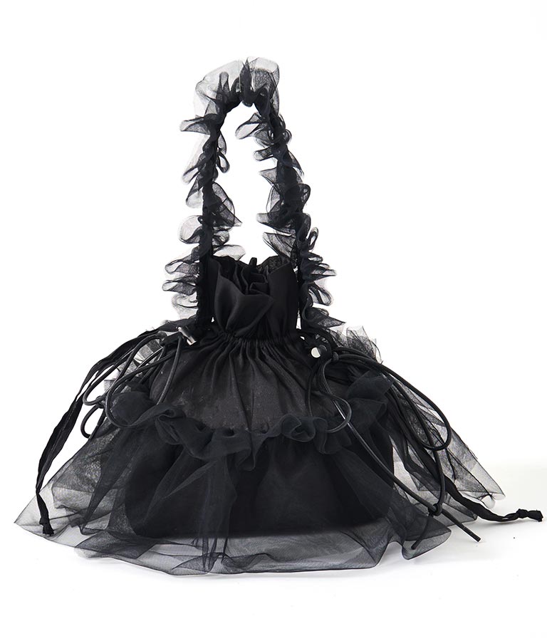 オーガンジー チュール フリル バッグ 529-6844