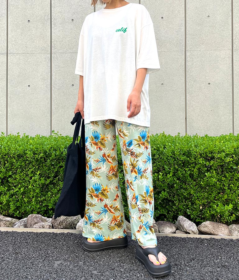 アロハ リゾート ユッタリ ワイド パンツ 852-5852