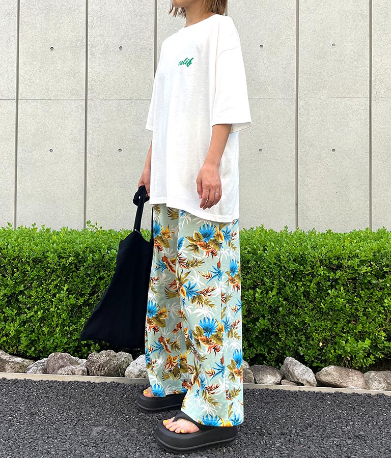 アロハ リゾート ユッタリ ワイド パンツ 852-5852