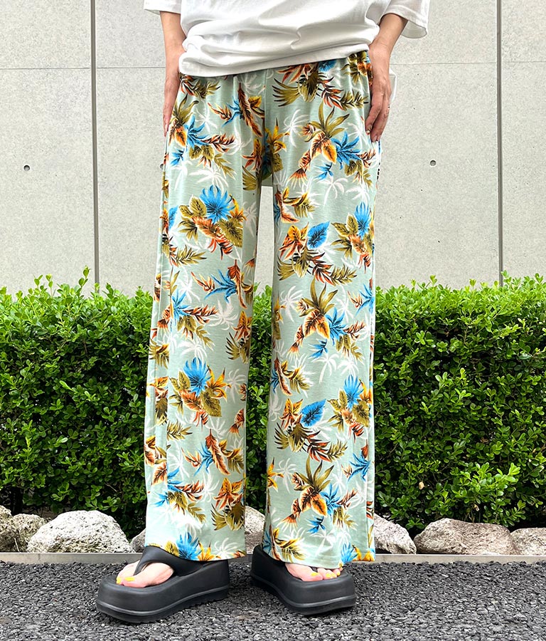 アロハ リゾート ユッタリ ワイド パンツ 852-5852