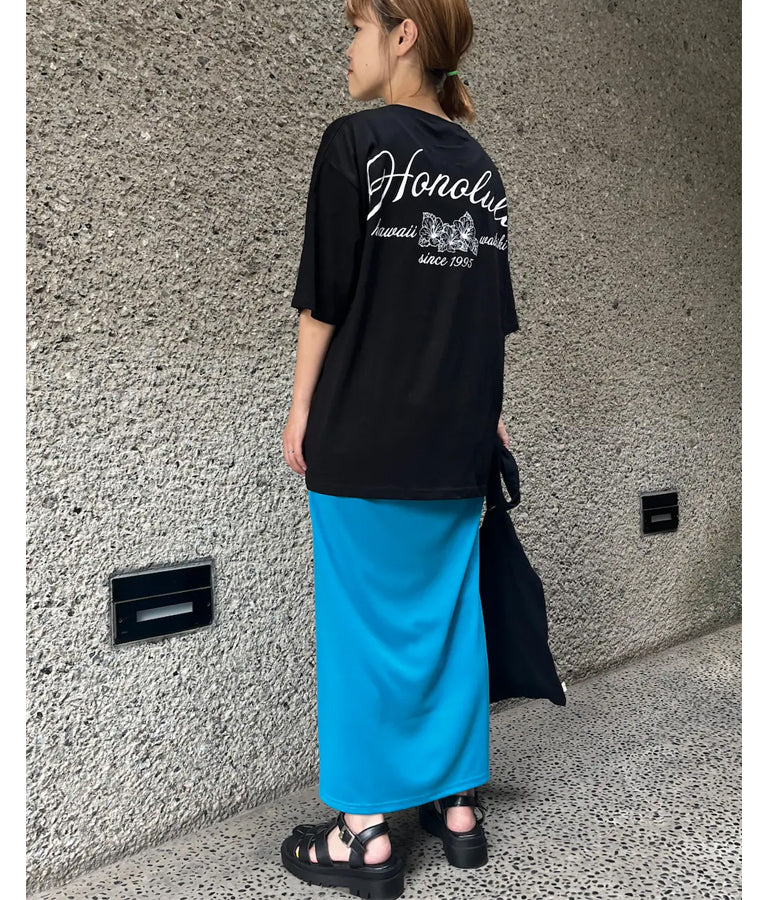 ALOHA HONOLULU プリント ビッグ Tシャツ 853-5860