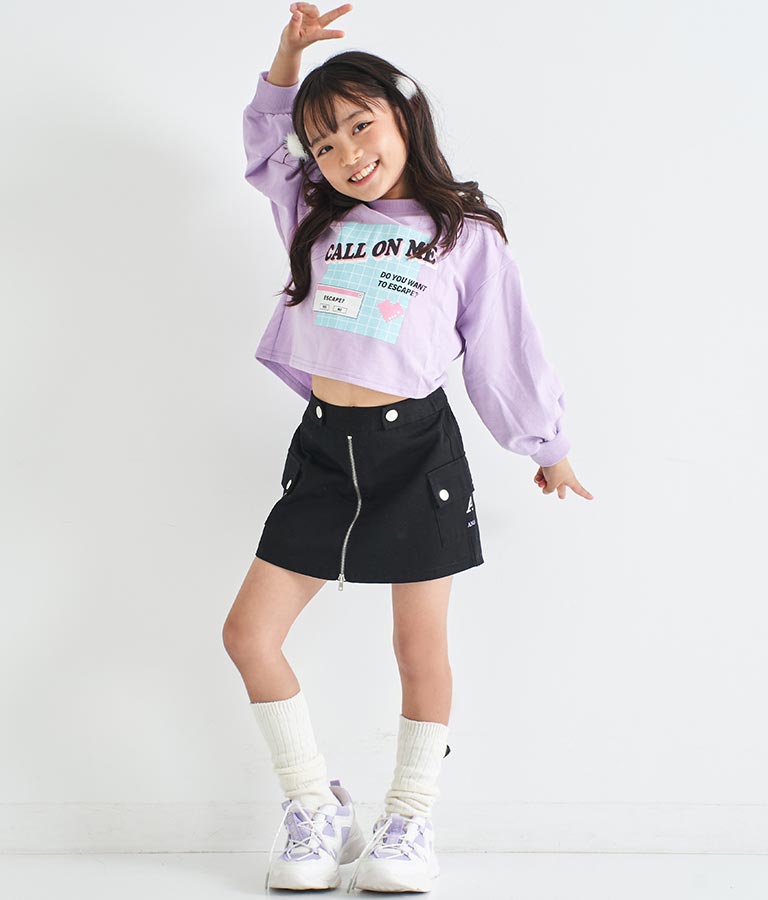 シート プリント ミニ 裏毛 トレーナー 423-2956