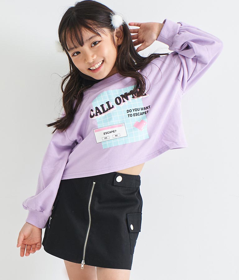 シート プリント ミニ 裏毛 トレーナー 423-2956