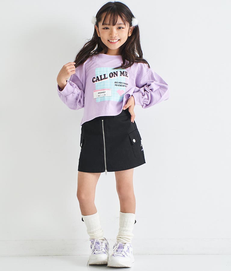 シート プリント ミニ 裏毛 トレーナー 423-2956