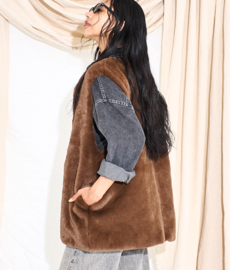 フェイクファー ジレ 364-8879