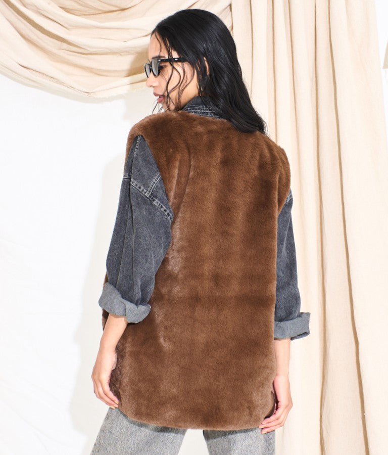 フェイクファー ジレ 364-8879