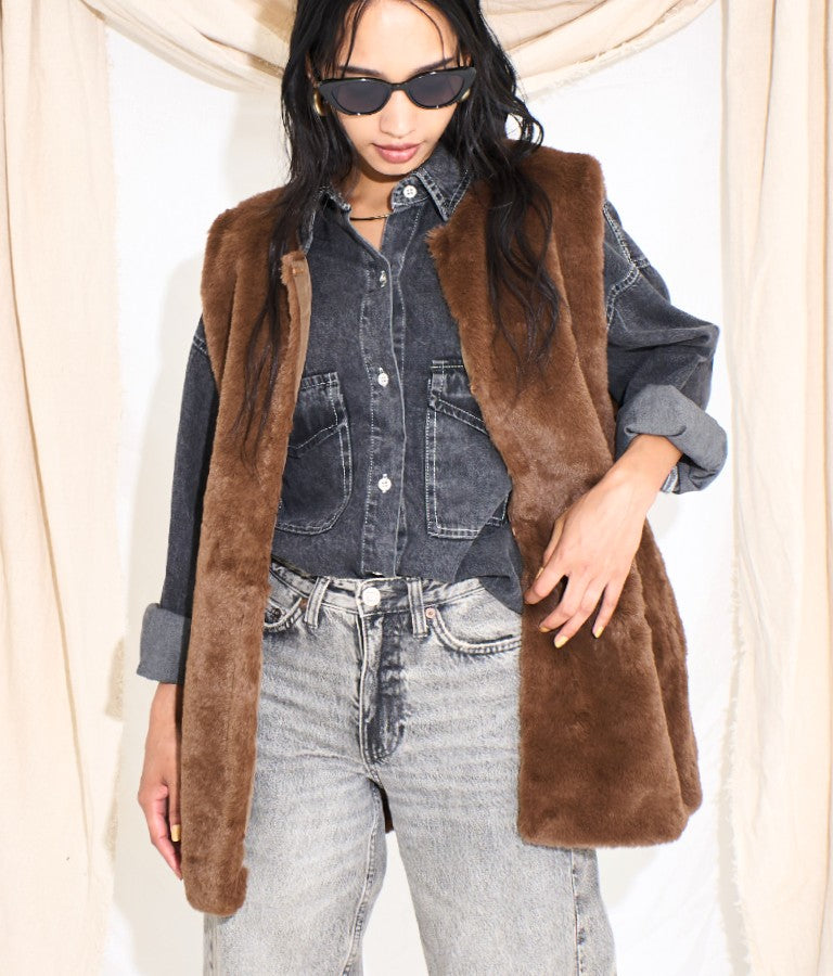 フェイクファー ジレ 364-8879