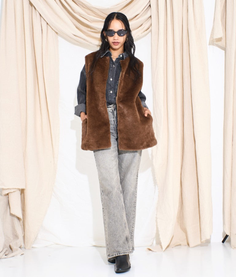 フェイクファー ジレ 364-8879