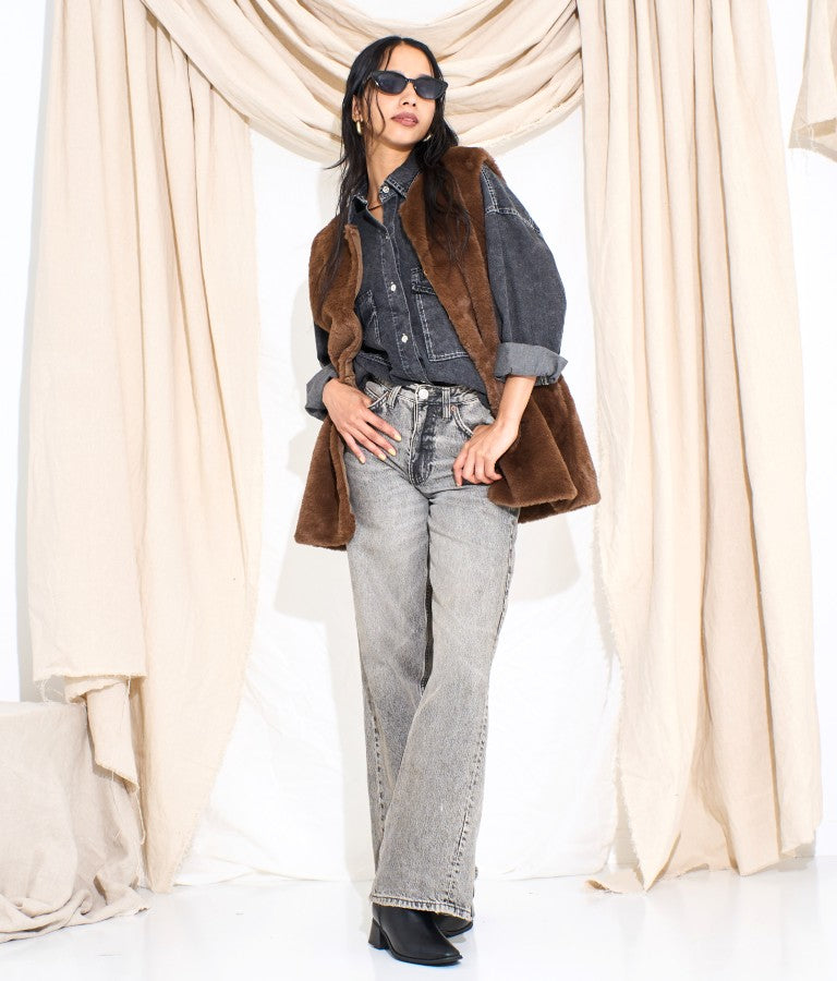 フェイクファー ジレ 364-8879