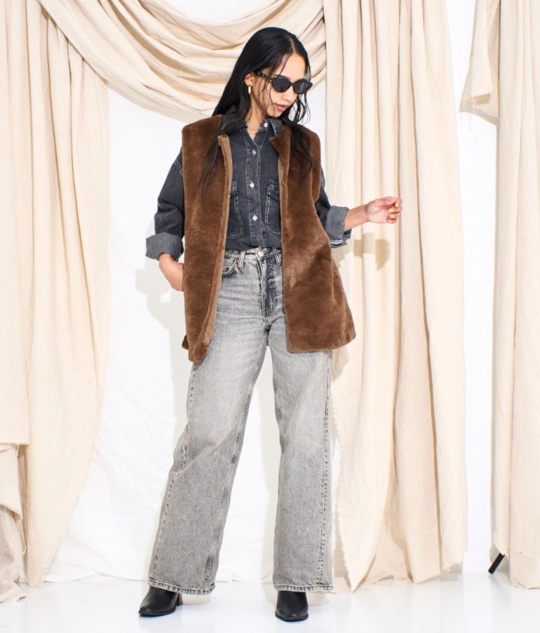 フェイクファー ジレ 364-8879