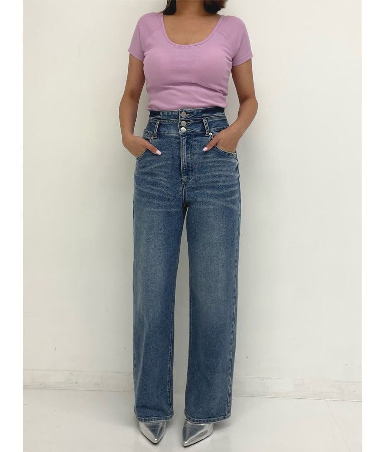 カップ付き バック オープン リブ カットソー 853-5883