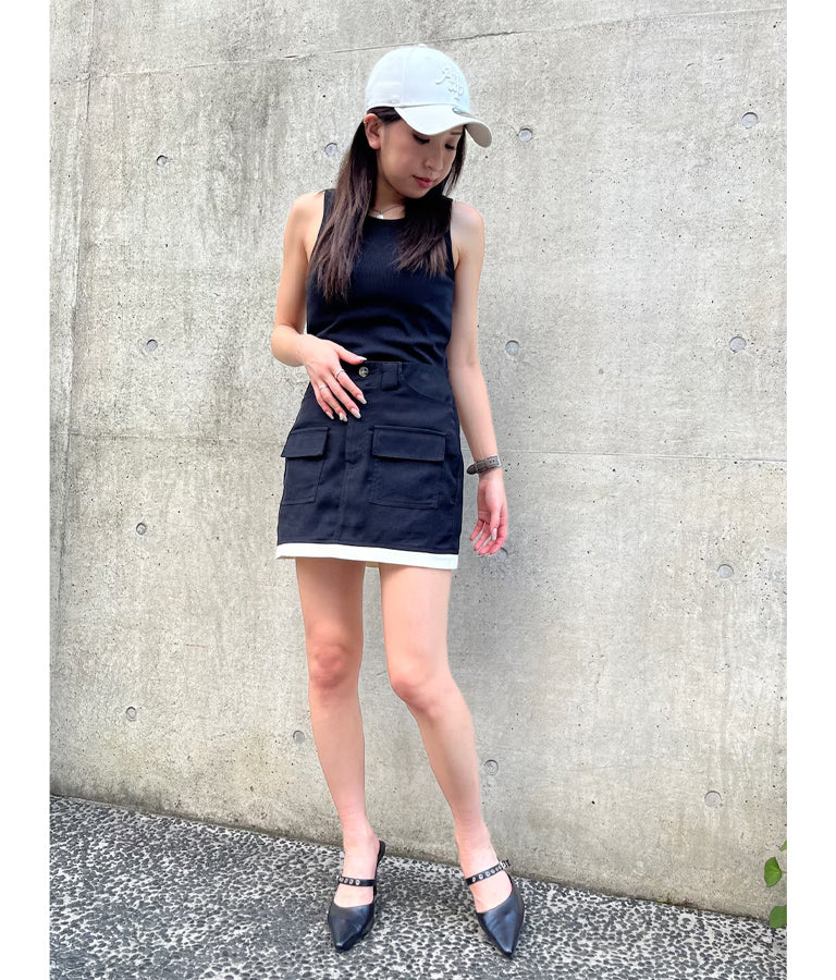 パット付 アメリカンスリーブ リブ タンクトップ 793-9161