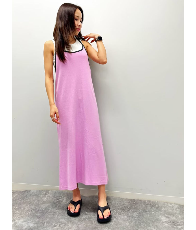 バイカラー 2WAY リブ キャミソール ワンピース カットソー 857-5882