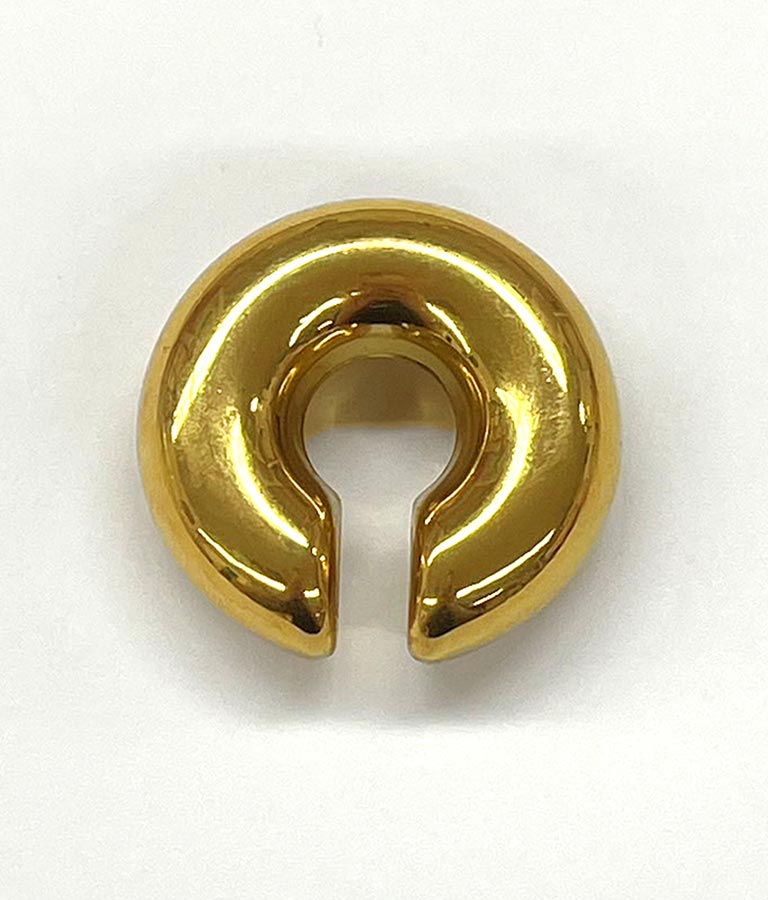 金属アレルギー対応 ステンレス ボリュームデザイン サークル イヤーカフ