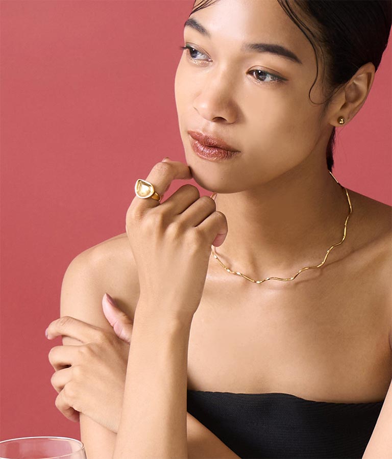 金属アレルギー対応 ステンレス プレート モチーフ リング 369-9538