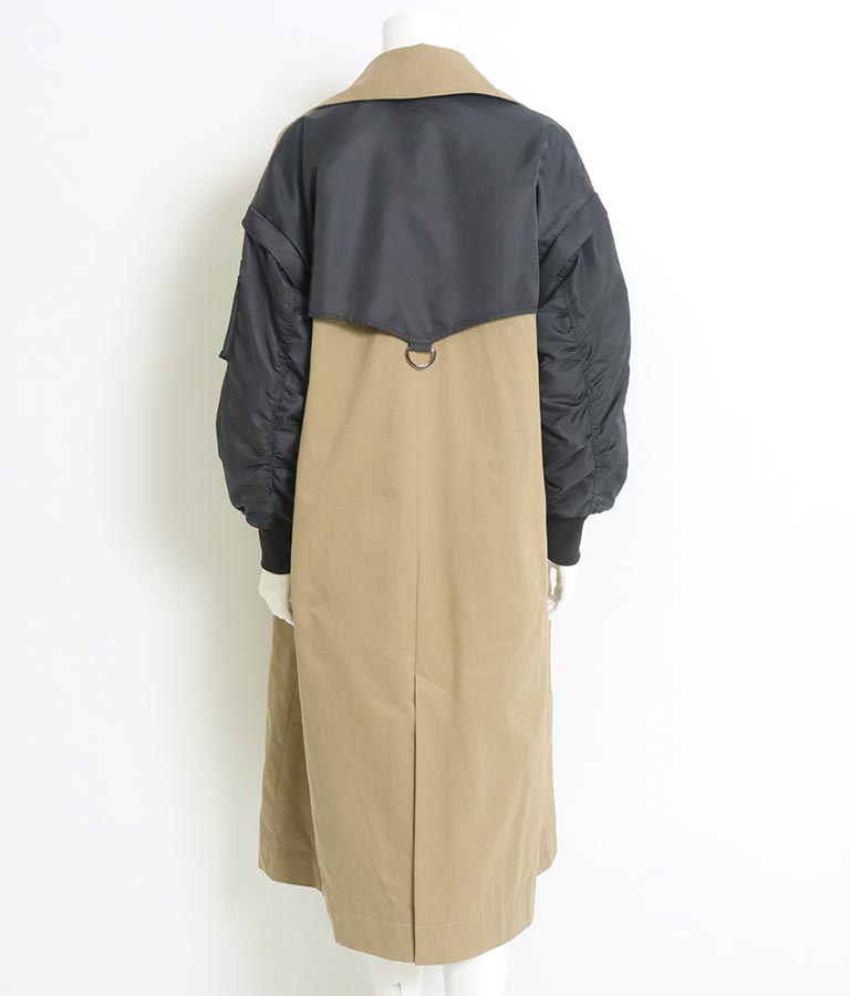 MA-1 スリーブ切替 2WAY トレンチ コート 365-9521