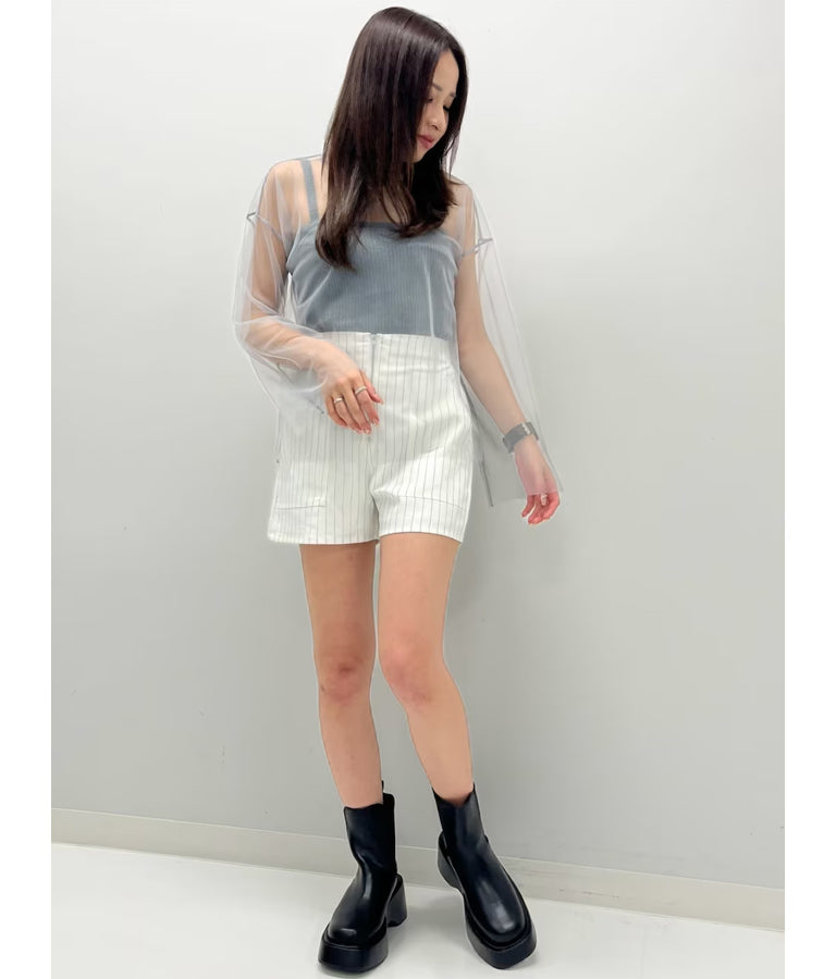 ビスチェ × チュール ルーズ ロング Tシャツ 798-9142