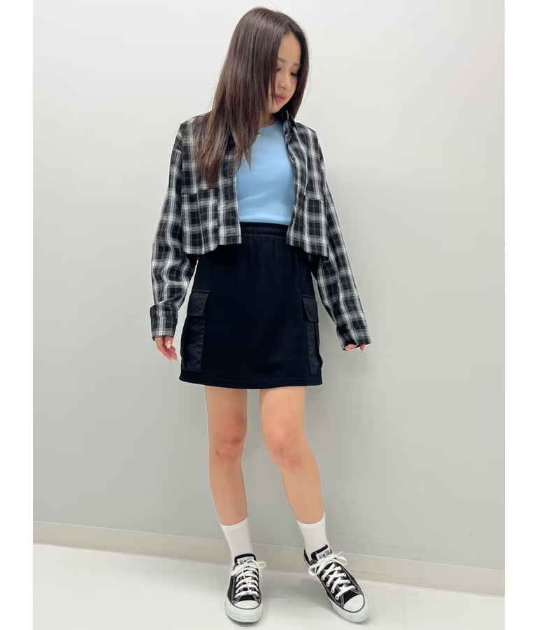 クロップド チェック シャツ 154-5568