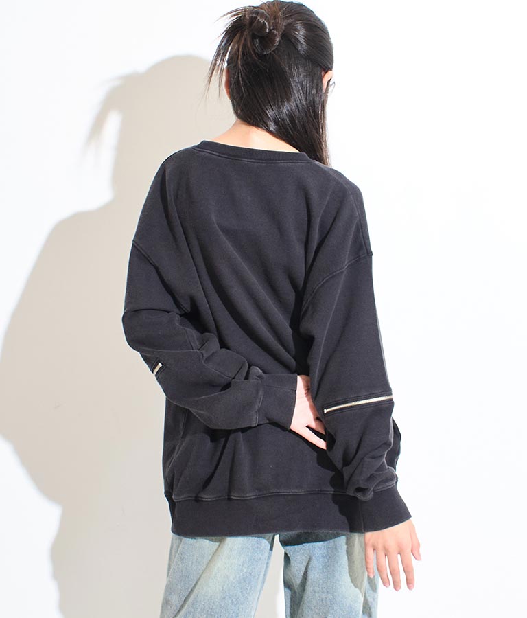 ANAP R+S【リラスポ】 ヴィンテージ 加工 ジップ スウェット トップス (ユニセックス アイテム) 913-7564
