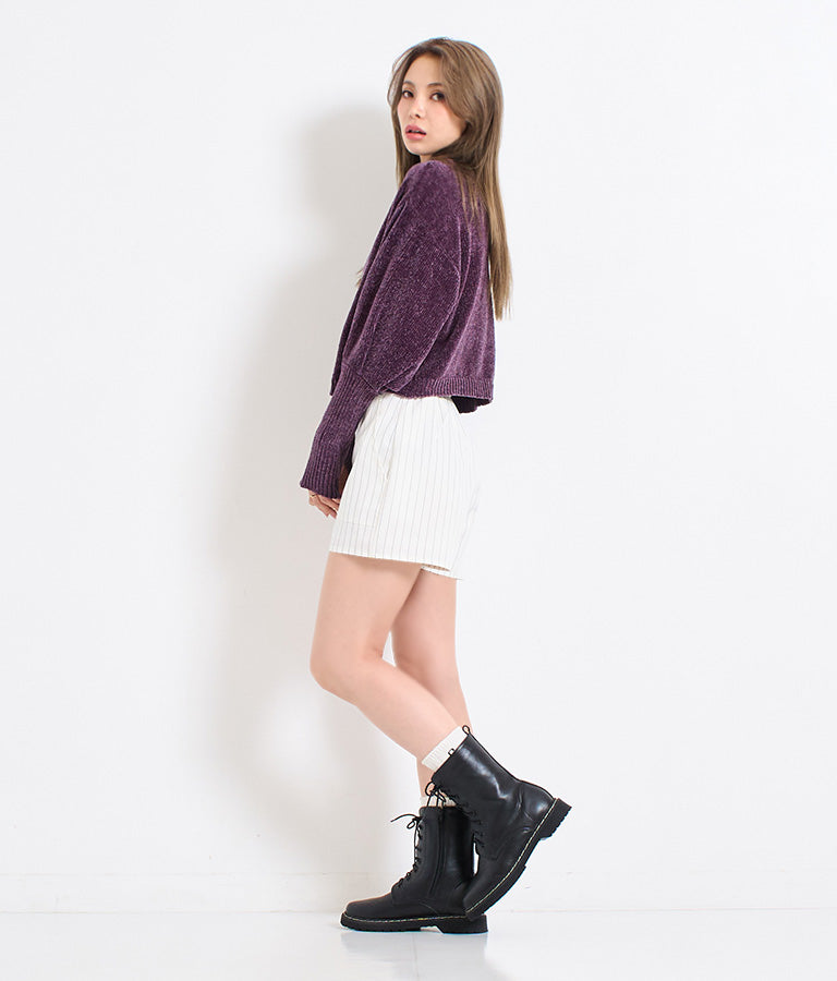 ロングカフス モールニット トップス 493-2569