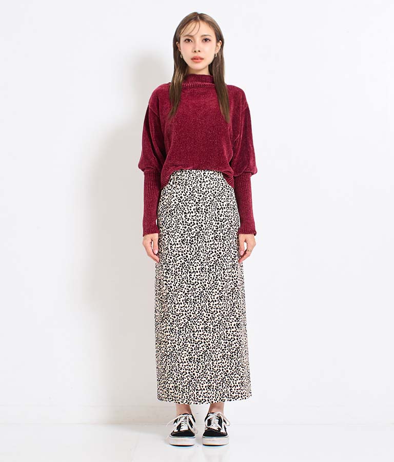 ロングカフス モールニット トップス 493-2569