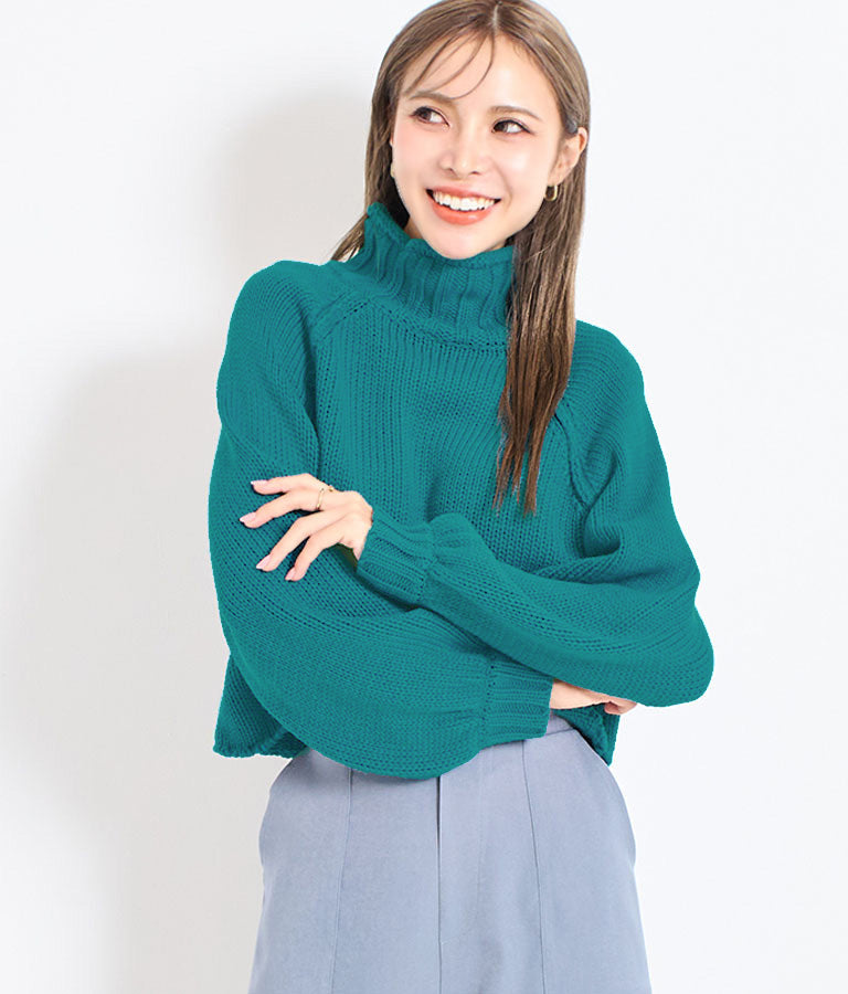 ざっくり編み デザインリンキング ニット トップス 493-2565