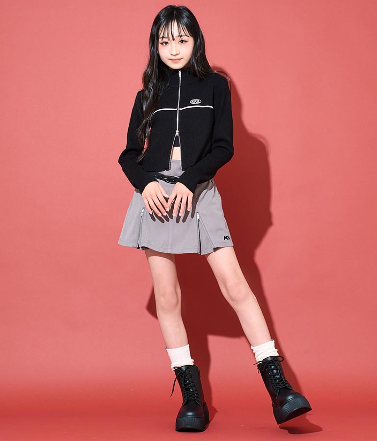 【ティーンズライン】レースアップ 厚底 ブーツ