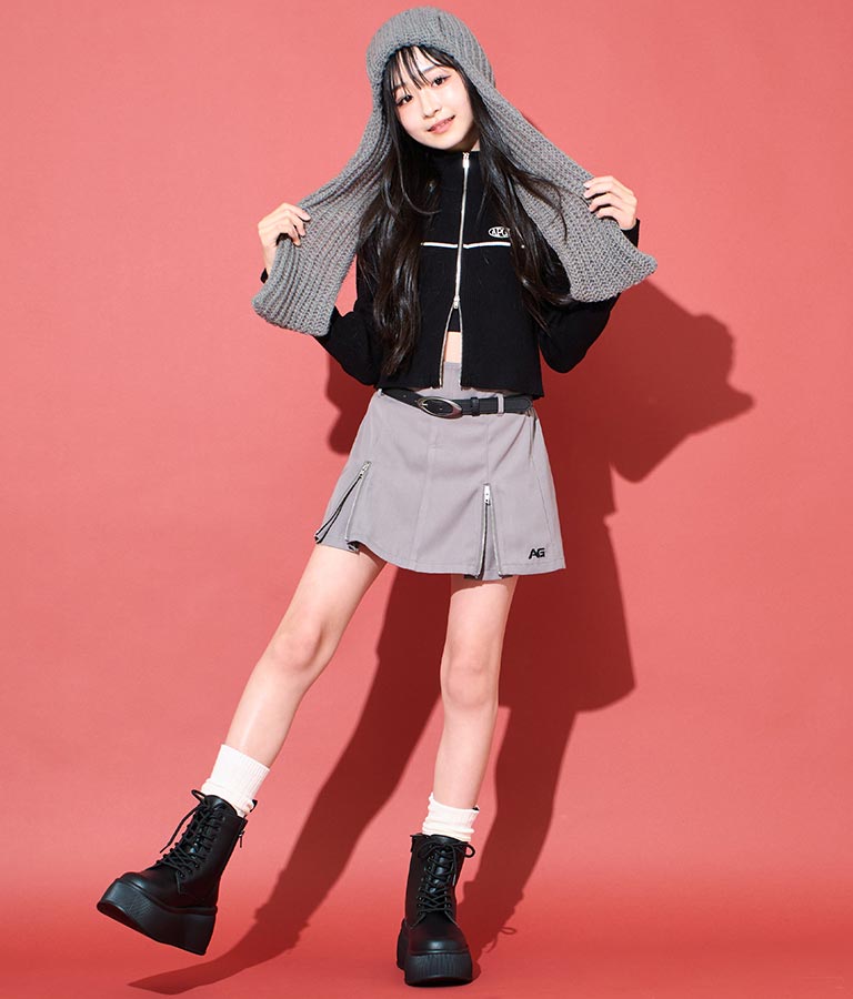 【ティーンズライン】レースアップ 厚底 ブーツ 919-7557