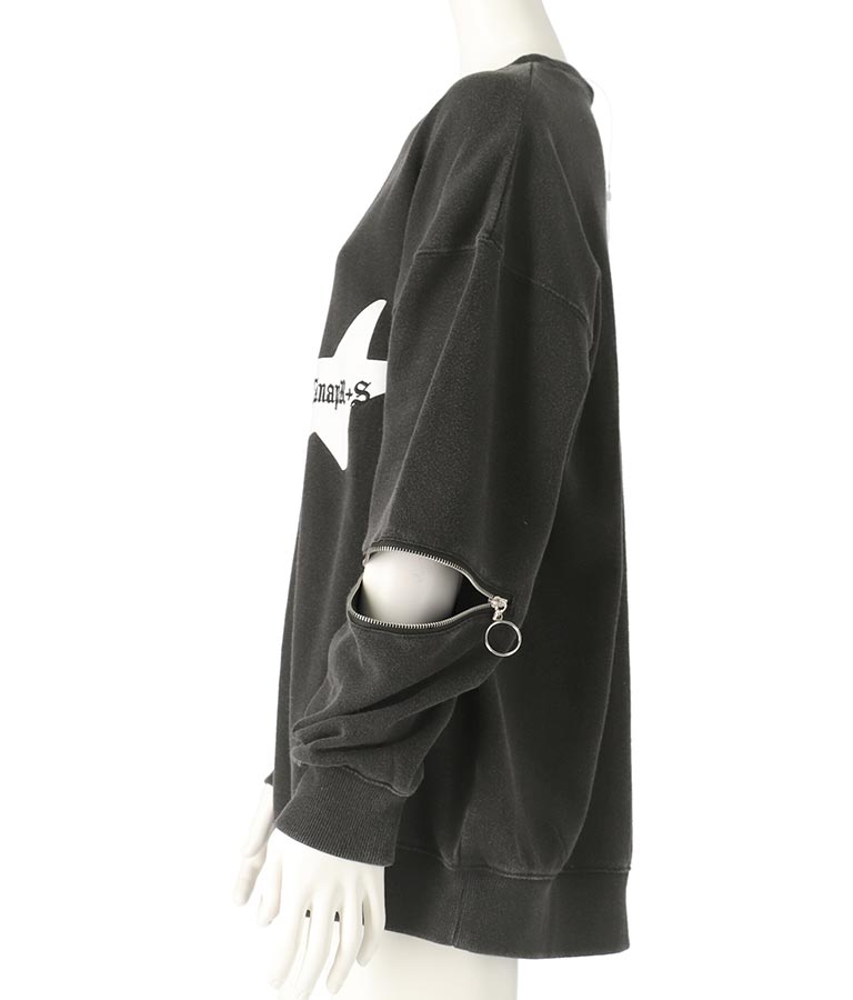 ANAP R+S【リラスポ】 ヴィンテージ 加工 ジップ スウェット トップス (ユニセックス アイテム) 913-7564