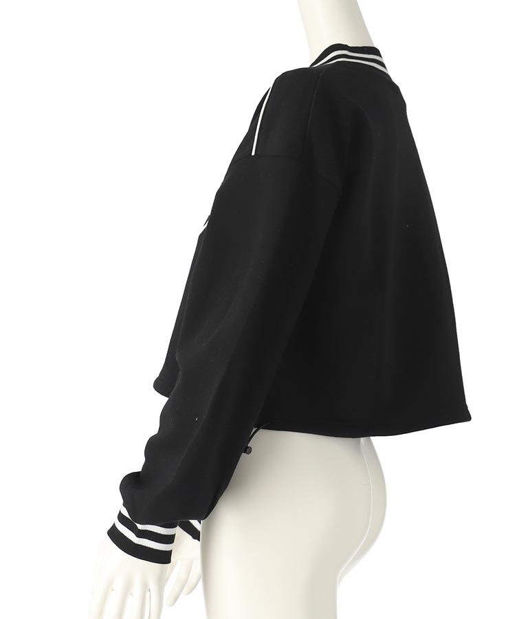 スタジアム ロゴ ドロスト クロップド スウェット