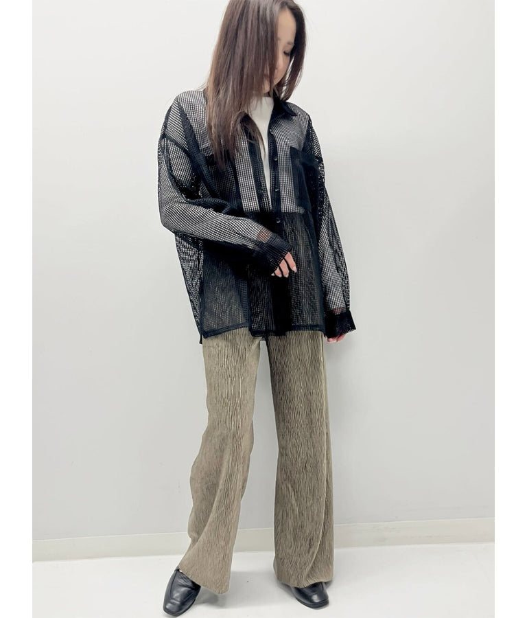 ベロア ランダム プリーツパンツ 152-5303