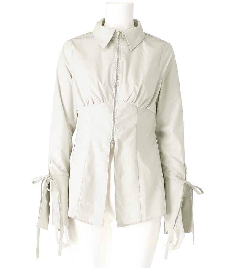 【ティーンズライン】ダブルジップ デザイン シャツ (M、Lサイズ展開) 914-7577