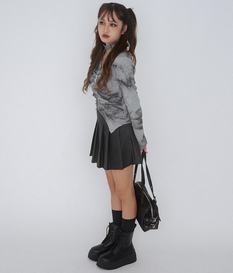 【ティーンズライン】レースアップ 厚底 ブーツ 919-7557