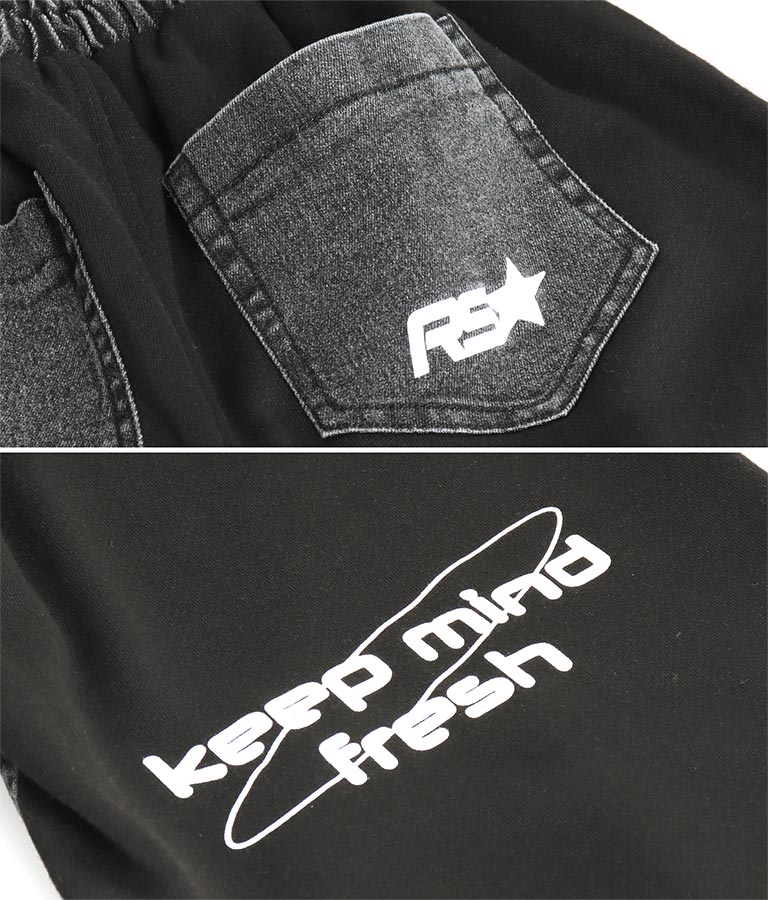 ANAP R+S【リラスポ】デニム スウェット 切替 ジョガー パンツ (ユニセックス アイテム) 912-7588