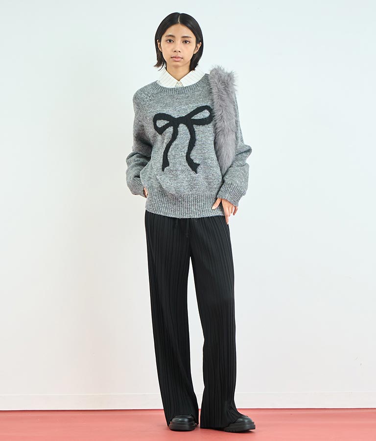 ジョーゼット プリーツ ワイド パンツ 152-5598