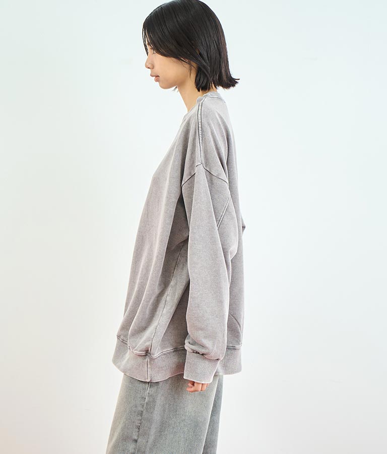 オーバーサイズ ピグメント スウェット 裏毛 トップス 153-5609