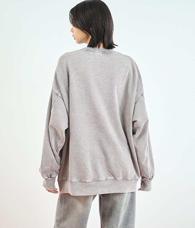 オーバーサイズ ピグメント スウェット 裏毛 トップス 153-5609