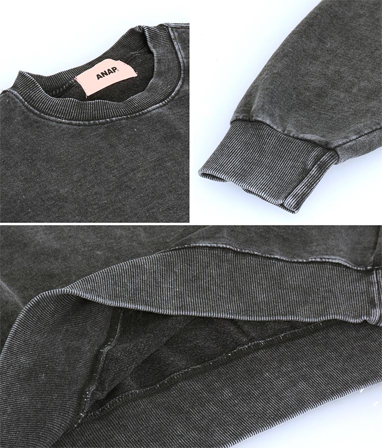 オーバーサイズ ピグメント スウェット 裏毛 トップス 153-5609
