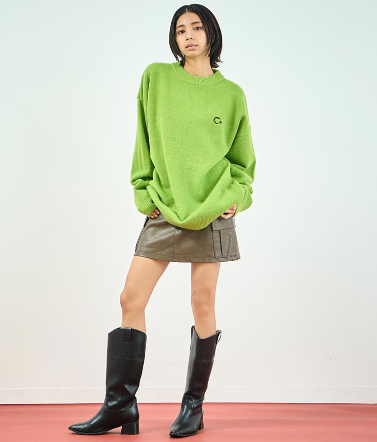 フェイク レザー ミニ スカート 151-5607