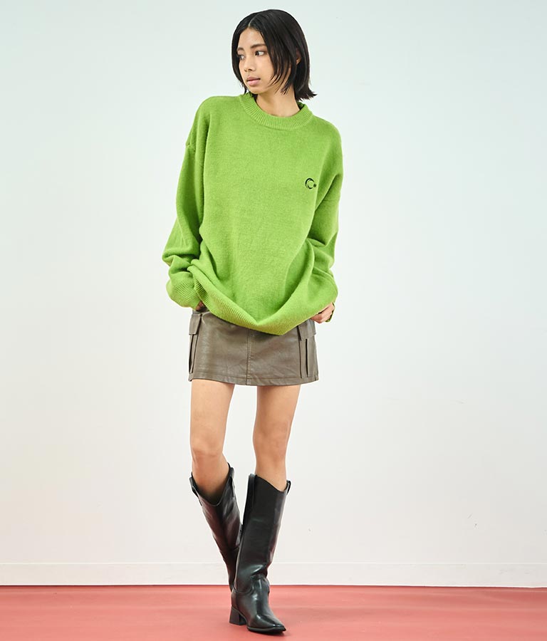 フェイク レザー ミニ スカート 151-5607