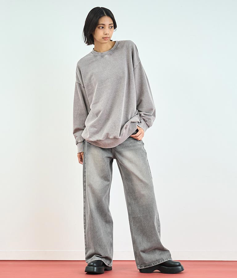 ウォッシュ加工 ストレート デニム パンツ 152-5604
