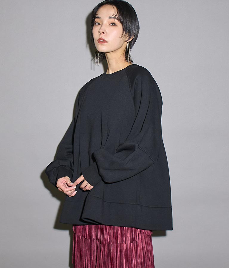 裏起毛 タック Aライン プルオーバー 363-9557