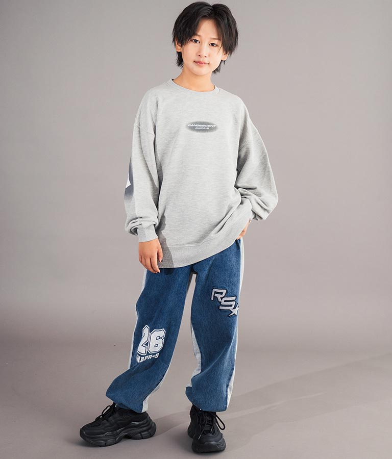 ANAP R+S【リラスポ】デニム スウェット 切替 ジョガー パンツ (ユニセックス アイテム) 912-7588