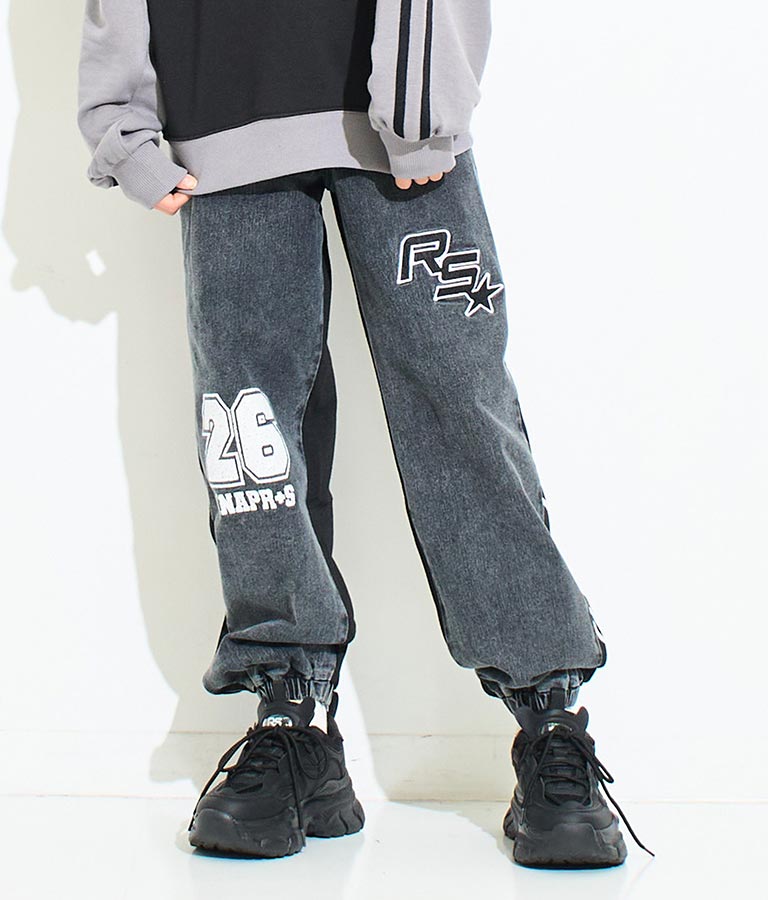 ANAP R+S【リラスポ】デニム スウェット 切替 ジョガー パンツ (ユニセックス アイテム) 912-7588