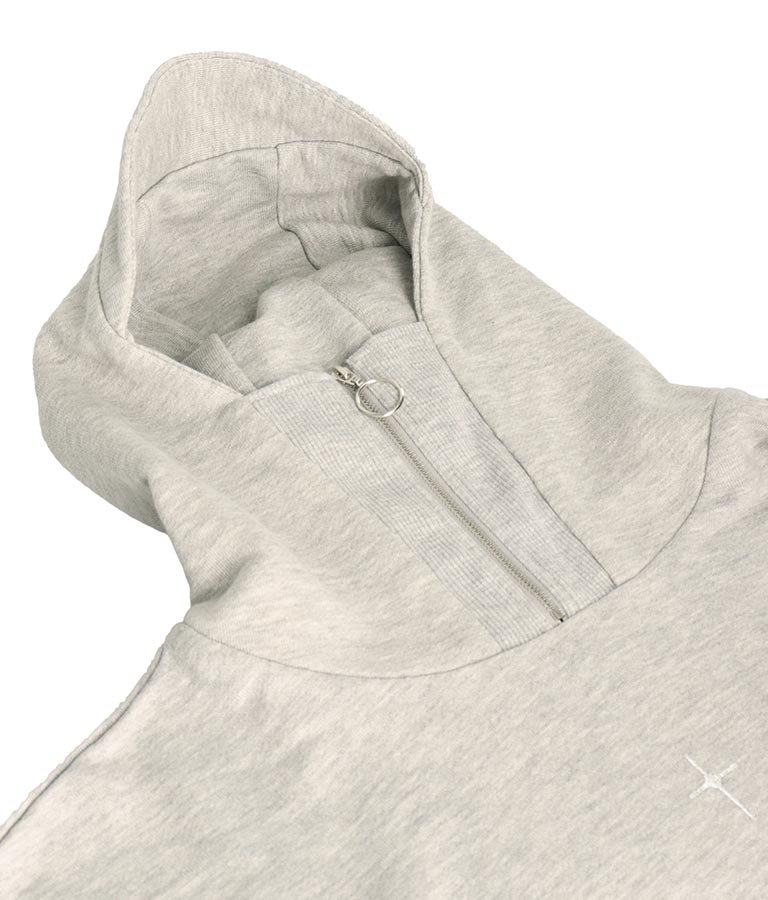 【ティーンズライン】箔 プリント ハーフジップ スウェット フーディー 913-7602