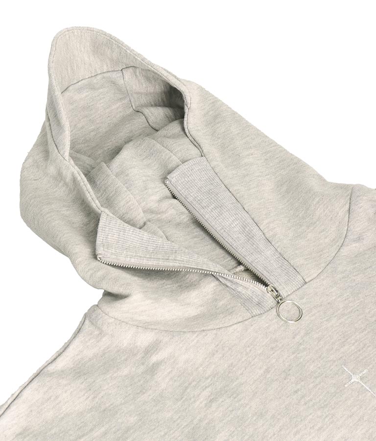 【ティーンズライン】箔 プリント ハーフジップ スウェット フーディー 913-7602