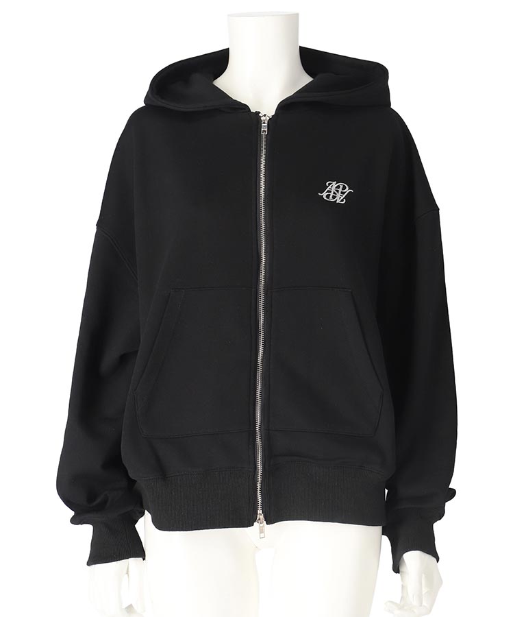 【ティーンズライン】シルバー 3D プリント オーバーサイズ ダブルジップ パーカー(M、Lサイズ展開) 【セットアップ着用可】 914-7573