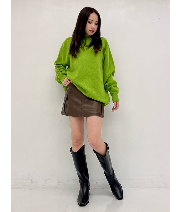 フェイク レザー ミニ スカート 151-5607