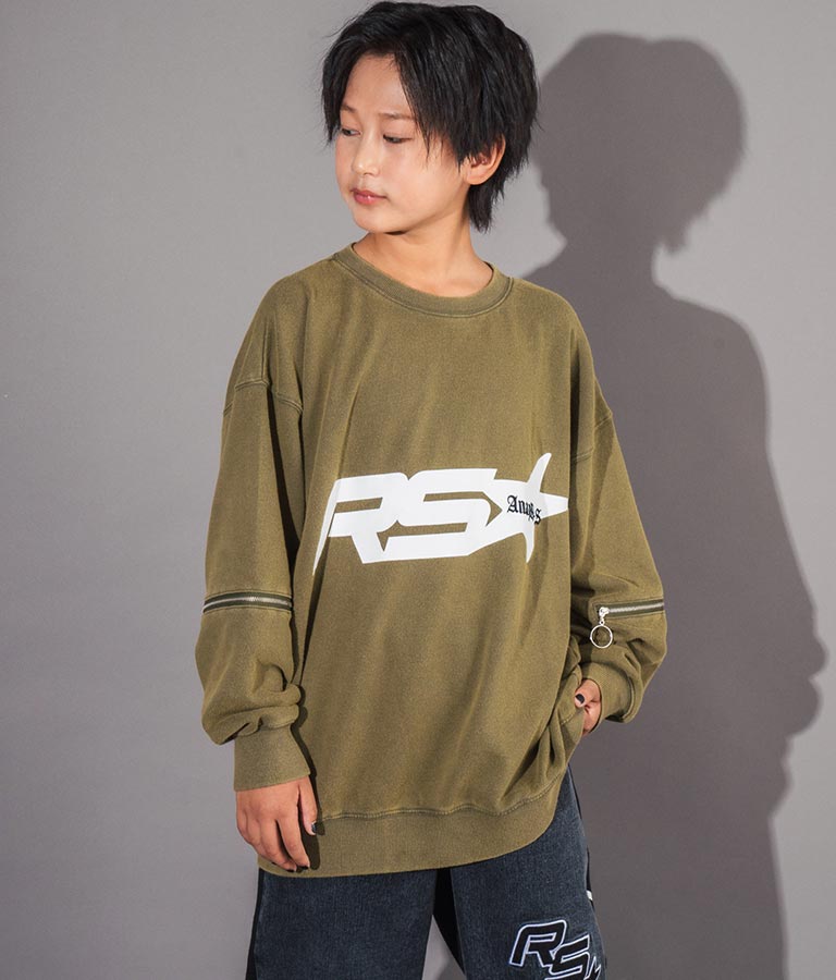 ANAP R+S【リラスポ】 ヴィンテージ 加工 ジップ スウェット トップス (ユニセックス アイテム) 913-7564